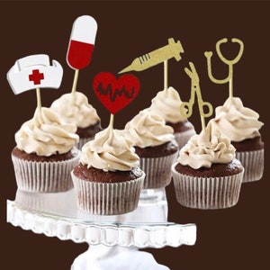 Nursing cupcake toppers