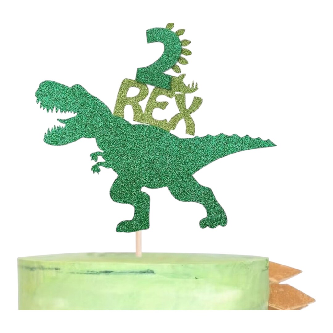 T-rex/two-rex Cake Topper - Etsy