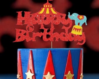 circus / carnival cake topper