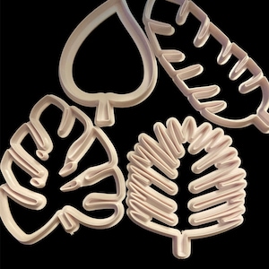 4 piece leaf fondant cutter set