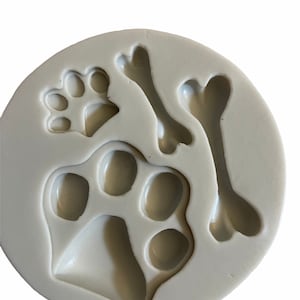Paw and bone silicone mold