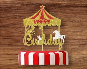 circus / carnival cake topper