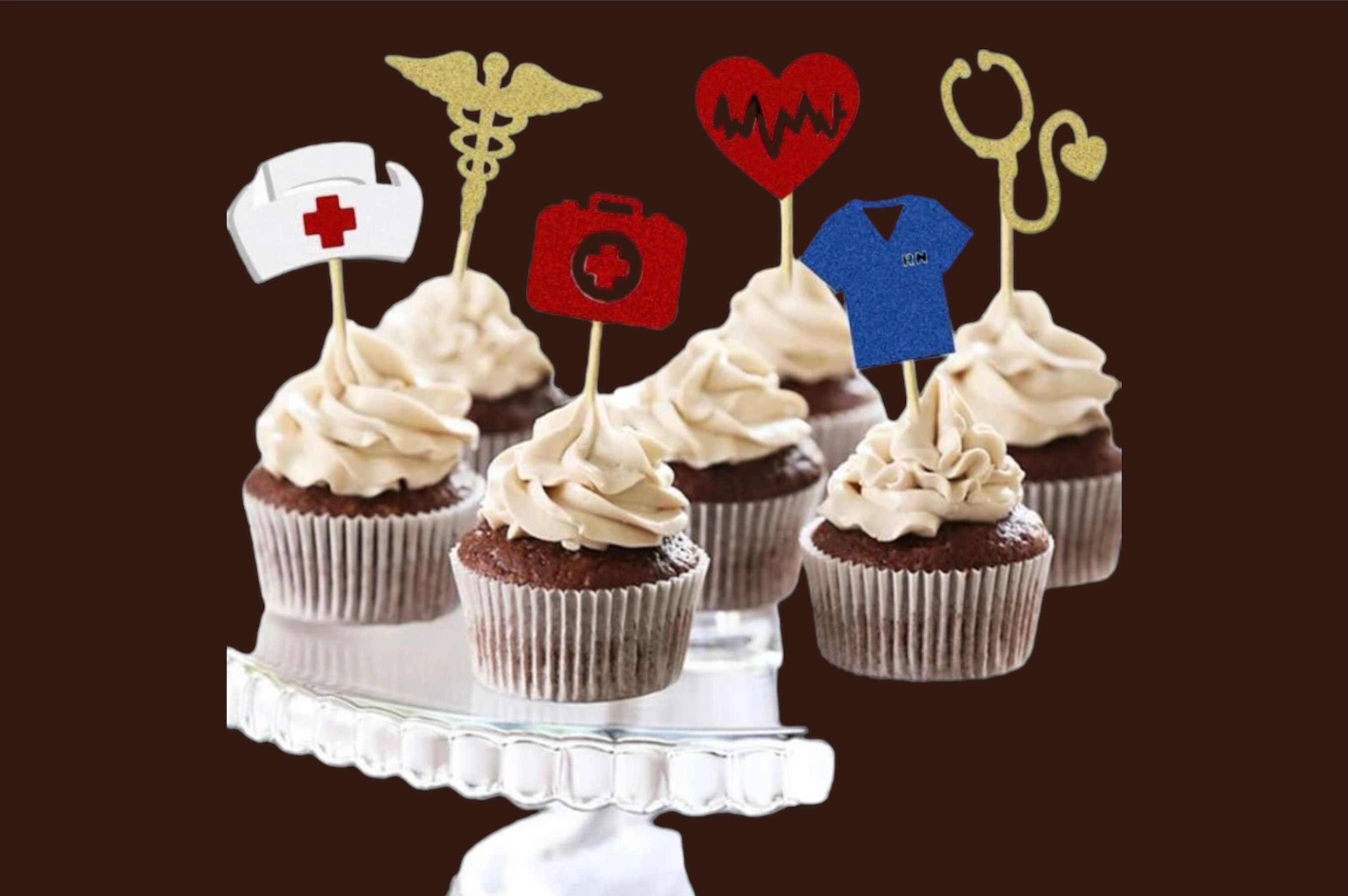 Nursing Cupcake Toppers - Etsy
