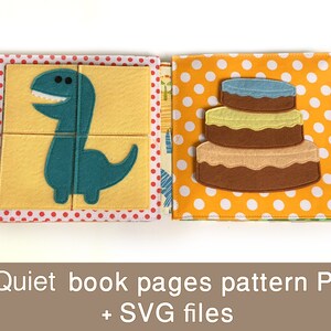 2 Quiet book pages pattern PDF+SVG files