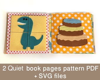 2 Quiet book pages pattern PDF+SVG files