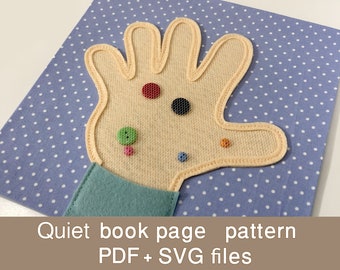 Clean your hand Quiet book page pattern | PDF+SVG