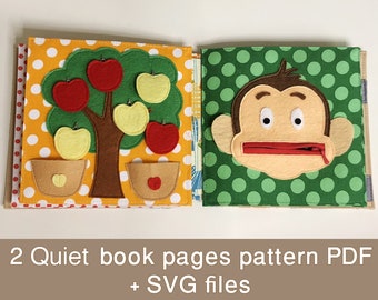 2 Quiet book pages pattern PDF+SVG