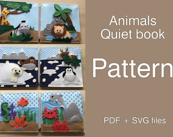 Animals quiet book (busy book) pattern | باترون الكتاب التفاعلي الحيوانات