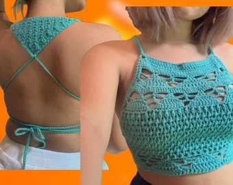 Top halter de crochet en PDF: top halter de piña colada