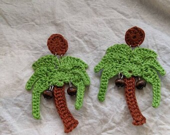 Crochet earrings  PDF, Coco Lindas inspired by Palm Trees summer wear
