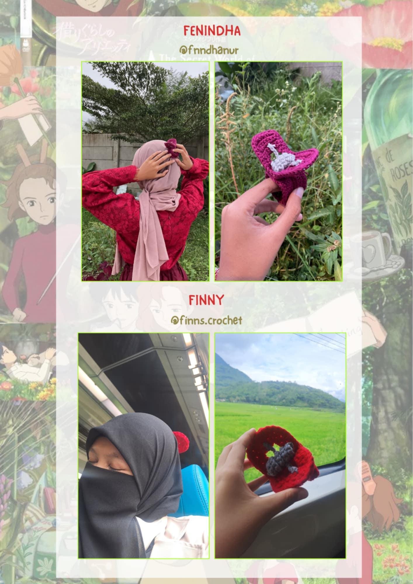 Arrietty Patterns No-sew the Iconic Arrietty Hairclip in Crochet Scrunchie PDF Pattern - Etsy