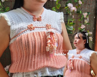 Crochet moon jellyfish top/dress PDF pattern