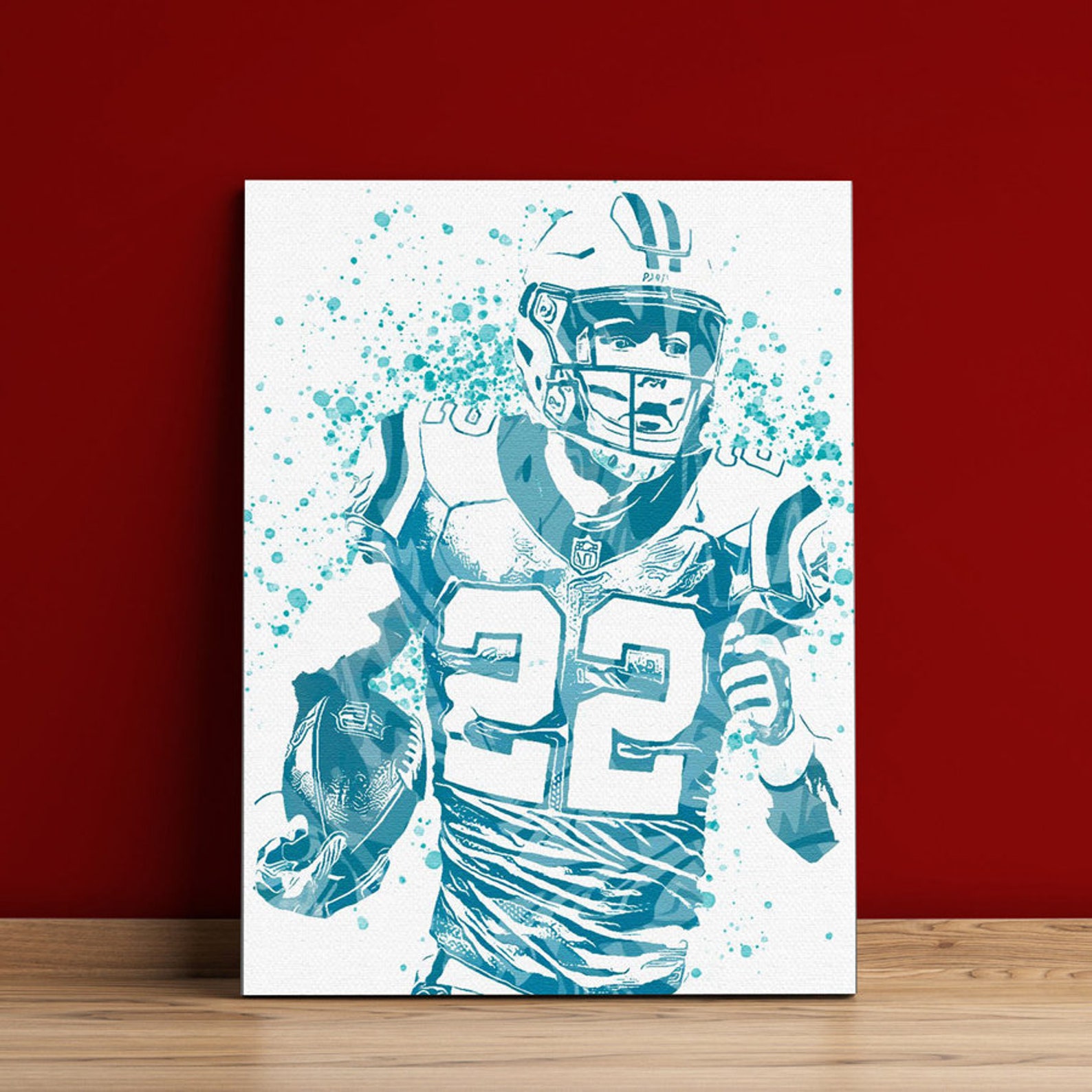 Christian McCaffrey Canvas Wall Art Ready to Hang Various Etsy