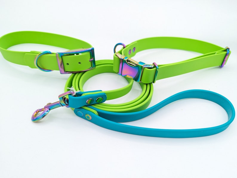 1 Adjustable Biothane Collar with Metal Quick Release Buckle image 7