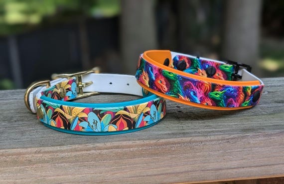 1" UV Printed Double Layer BioThane Collar