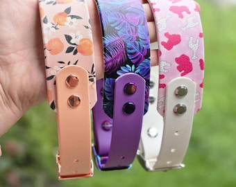 1.5" UV Print Tapered BioThane Buckle Collar