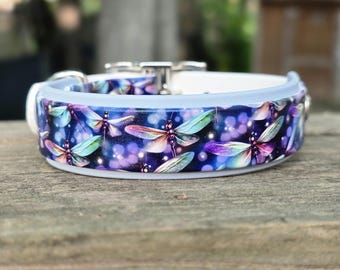 9 - 12" Dragonfly Double Layer BioThane Collar
