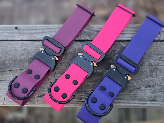 Premade Adjustable 1.5" Cobra Buckle BioThane Collars