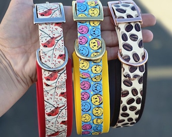 1,5 "" UV gedrucktes Double-Layer BioThane-Halsband."