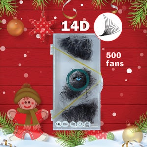 Promade fans 14D | 0.03 | 500 fans premade lash fans, premade lash extension