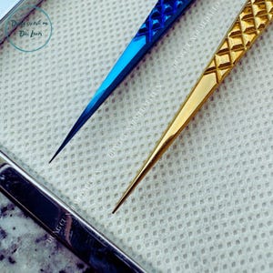 Straight isolation lash tweezers 14cm
