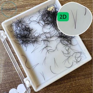 2D Premade Fans Eyelash Extensions Premade Lash Fans Mixed Length Promade Loose Fans Thin Base Premade Volume Lash Extensions 1000 Fans