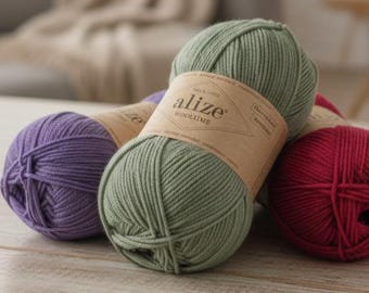 Alize Wooltime – Sockenwolle superwash 100g | 75% Schurwolle 25 Polyamid | Weiches, langlebiges Garn für Warme Strickwaren und Accessoires