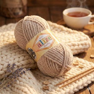 Alize Softy Yarn – Hypoallergenic Baby Yarn, Antibacterial Microfiber, Soft Plush Yarn for Knitting & Crochet, 50g 115m