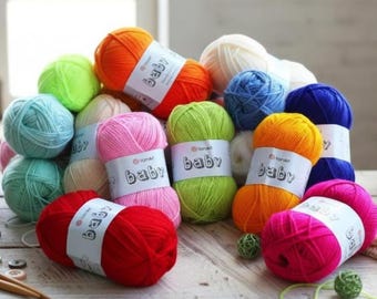YarnArt Baby Soft Acrylic Yarn 50g | Gentle Baby Knitting Yarn for Crochet & Knitting – Hypoallergenic, Durable Colorful