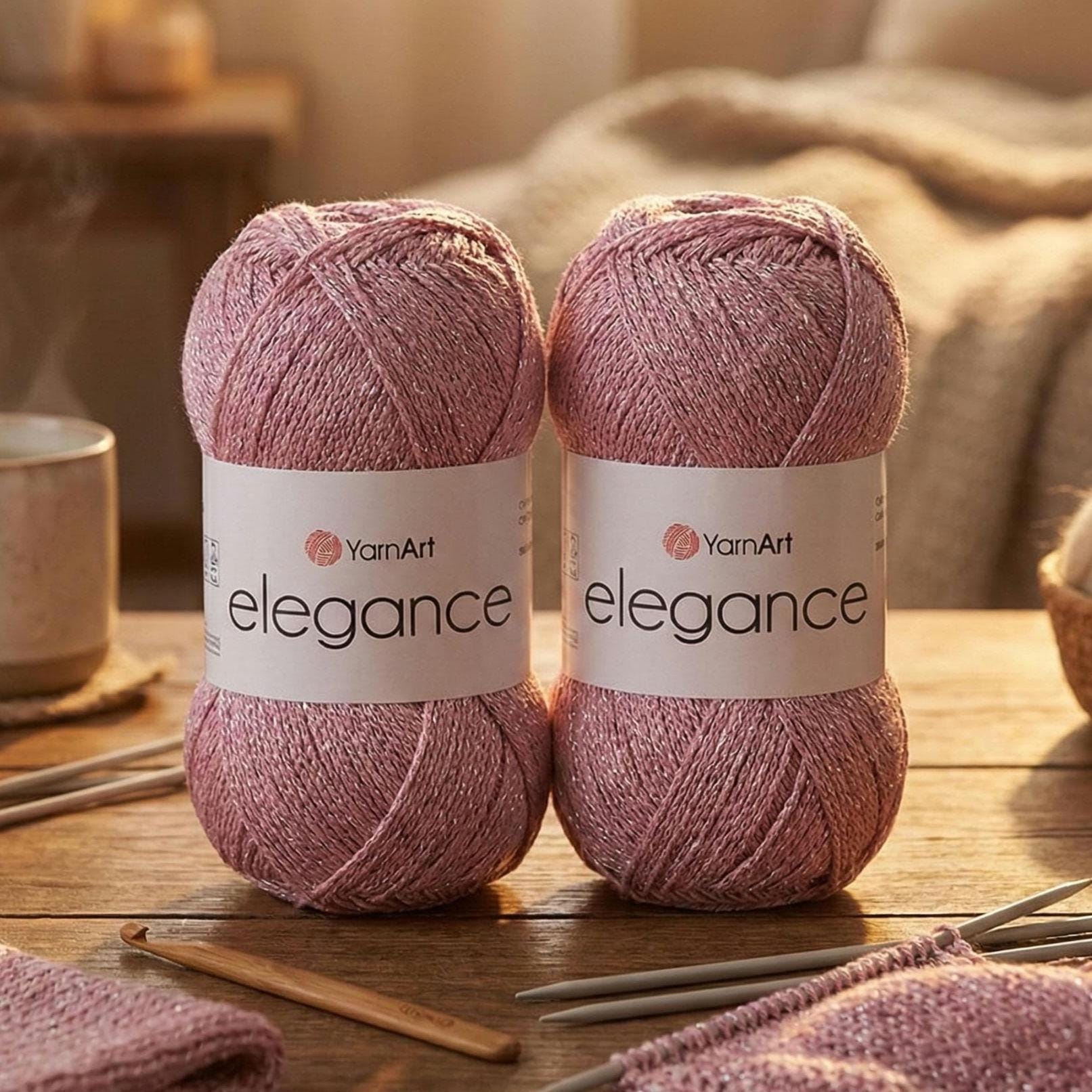 Yarnart Elegance – Metallic Cotton Yarn With Shimmer | Sport