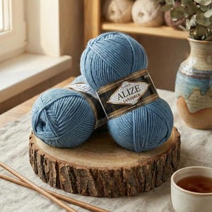 Alize Lanagold – Soft Wool Acrylic Yarn 100g | Classic Warm Knitting Yarn for Sweaters, Hats & Scarves
