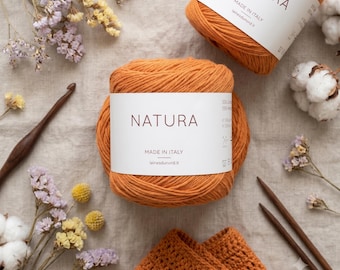 Laines du Nord Natura Yarn, Hemp Cotton Yarn, Eco Friendly Italian Yarn, Natural Fiber Knitting Yarn, Summer Crochet Yarn