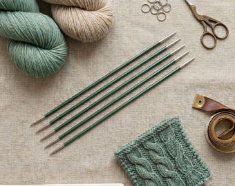 KnitPro Zing Double Pointed Needles 20cm, Aluminum DPN Knitting Needles, Sock Needles, Choose Size 2mm-12mm