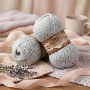 Fil simli or Alize angora - mélange laine mohair acrylique brillant avec lurex pour tricoter des châles, des pulls et des écharpes