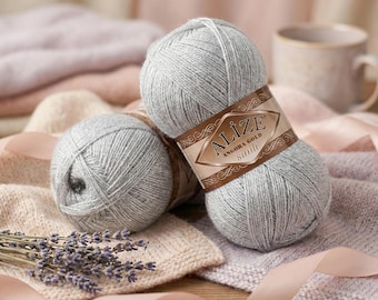 Alize Angora Gold Simli Garn - Glänzende Mohair-Wolle-Acryl-Mischung mit Lurex zum Stricken von Tüchern, Pullovern & Schals