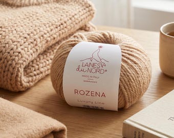 Rozena Yarn, Merino Cashmere Yarn, Luxury Italian Yarn, Soft Knitting Yarn, Chunky Sweater Yarn, Laines du Nord