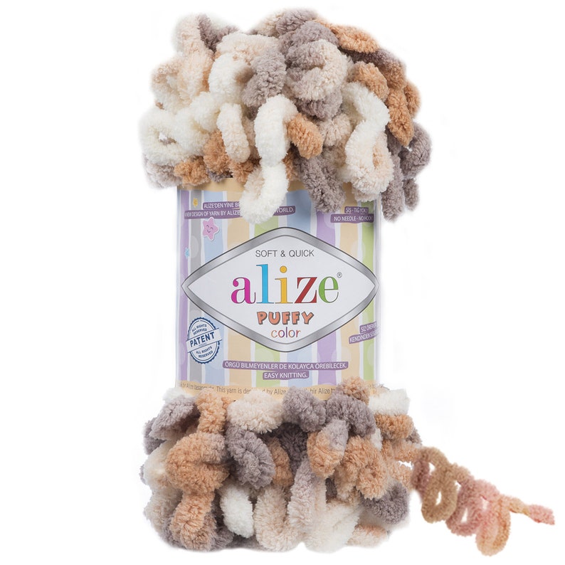 Alaze Label Alize Puffy Velvet Yarn – Soft Finger Knitting Loop Yarn for Baby ...