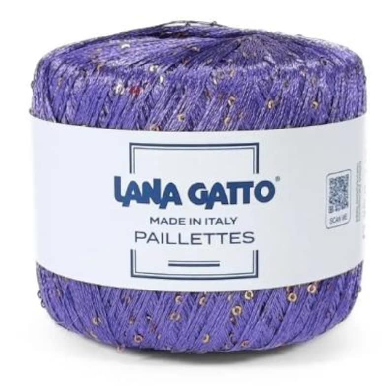 Lana Gatto Paillettes Garn, Pailletten Garn, Glitzer Garn, Italienisches Garn Add-In zum Stricken & Häkeln Bild 2