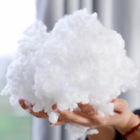 Polyester Fiber Filling with Silicone Beads | Soft Hypoallergenic Toy Stuffing | 100 g