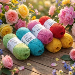 YarnArt Intense Linen Yarn – Linen Viscose Summer Yarn for Knitting & Crochet