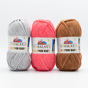 Soft Chenille Yarn: Himalaya Dolphin Baby, Plush Velvet for Baby Blankets