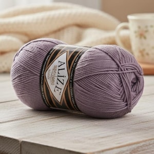 Alize Superlana Klasik Yarn – Soft Wool Acrylic Blend for Knitting & Crochet | Lightweight, Durable, Warm Classic Yarn 100g