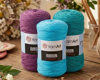 YARNART リボンヤーン 250g かせ。編み物バッグ、かぎ針編み