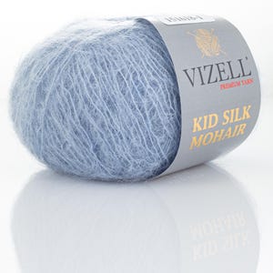 Kid Silk Mohair Yarn – 70% Mohair 30 Silk | Fluffy Lace Yarn 25g 212m | Soft Luxury Yarn for Shawls, Lace Knits, All-Season Projects