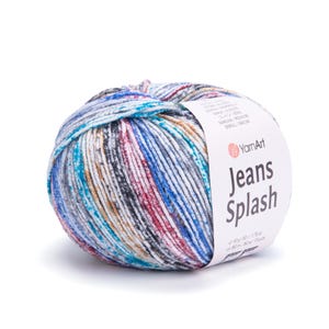 YarnArt Jeans Splash Yarn: Multicolor Cotton Blend for Crochet & Knitting