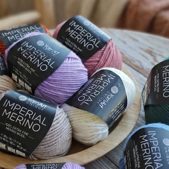 YarnArt Imperial Merino – 100% Merino Wool Yarn | Worsted Medium Weight | Soft Hypoallergenic Wool for Cozy Knitting & Crochet