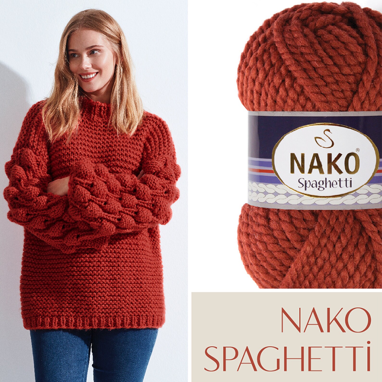 NAKO Spaghetti Knitting Yarn Crochet Yarn Winter Yarn Wool Etsy