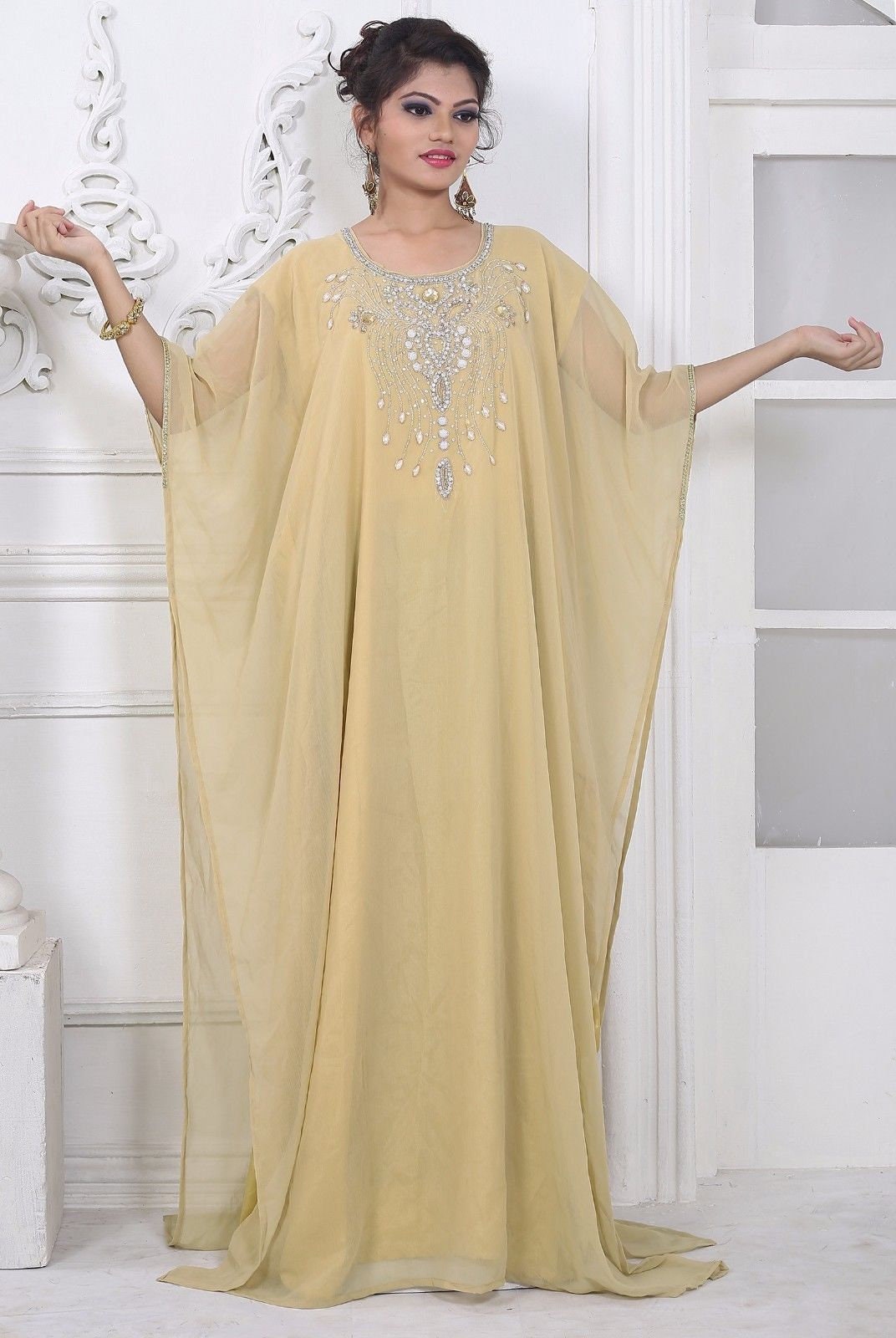 gown in silver colour