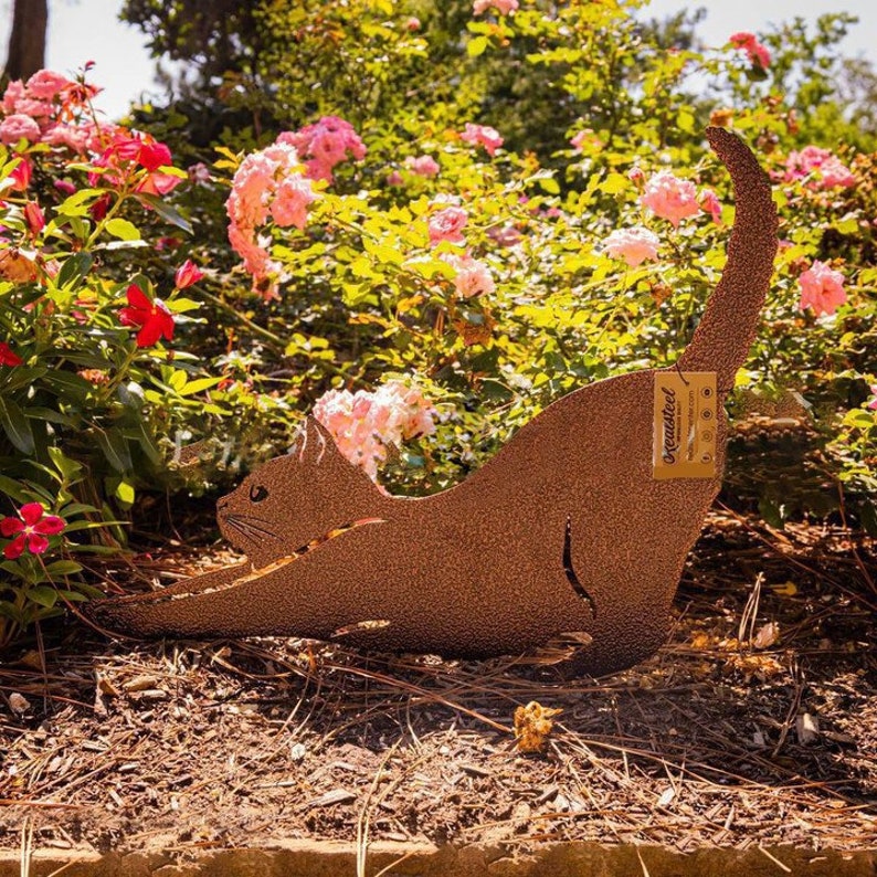Metal Cat Garden / Yard Decoration Ornament Etsy