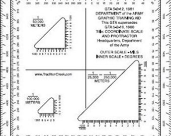 military protractor etsy